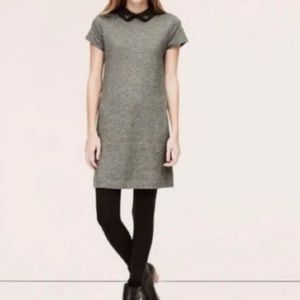Ann Taylor Loft gray cotton dress M